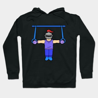 Funny cartoon knight gymnastic Hoodie